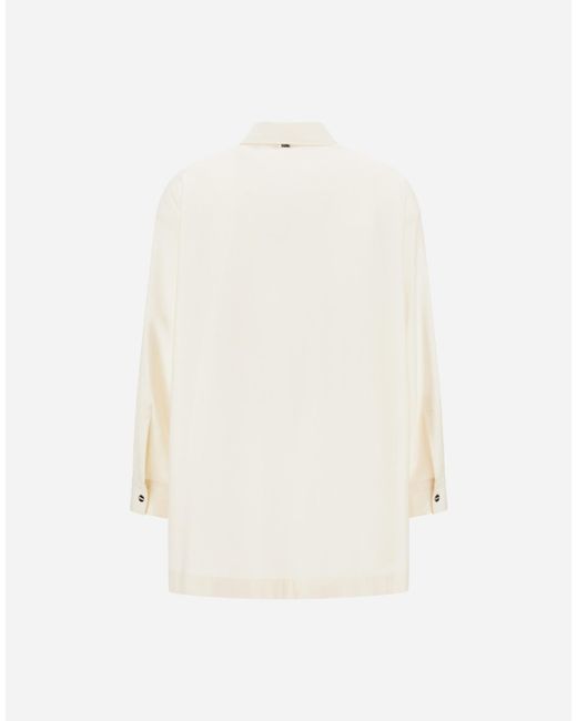 Herno White Wool Flannel Shirt