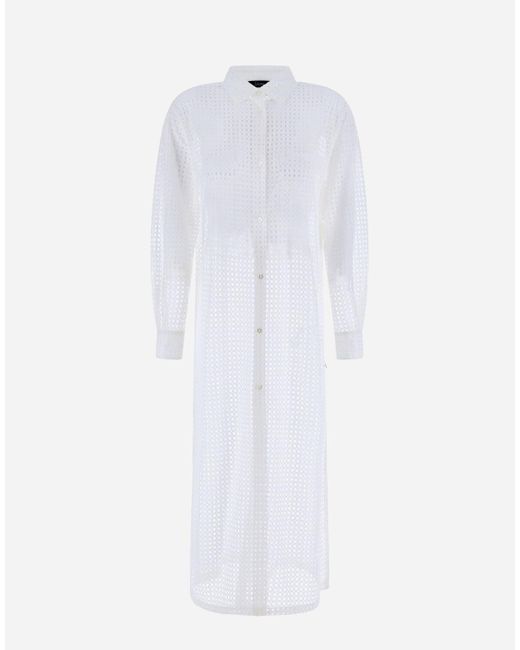 Herno White Spring Lace And Ecoage Trench Coat