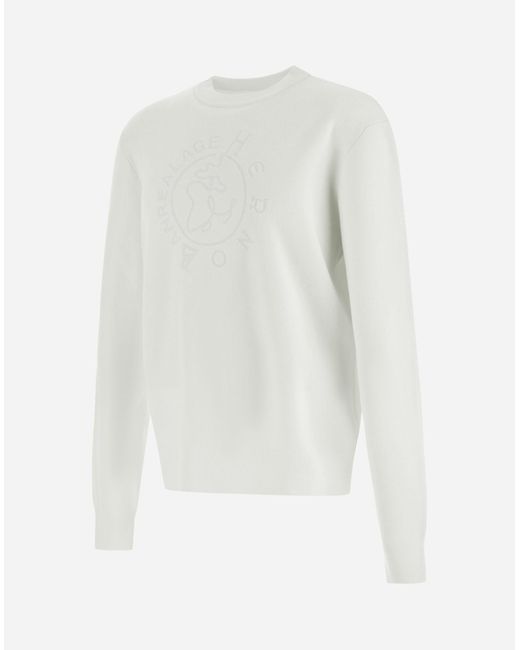 Herno White GLOBE PULLOVER AUS PHOTOCROMATIC KNIT