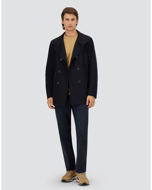 Herno Blue Peacoat for men