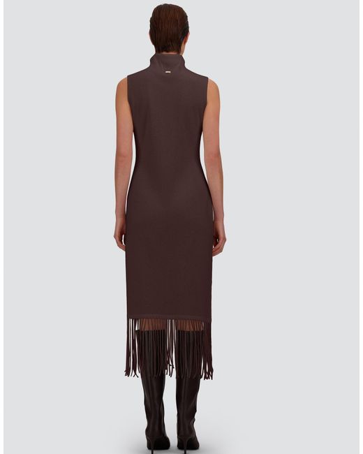 Herno Purple Wool And Cashmere Stocking-Stitch Dress