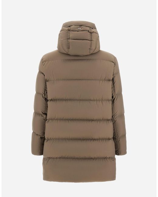 Herno Brown Long Jacket for men