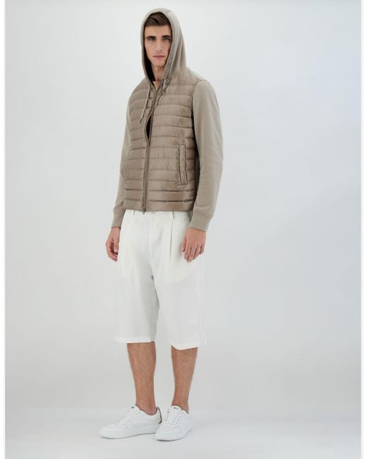 Herno Natural Bomber Jacket In Nylon Ultralight & Fleece for men