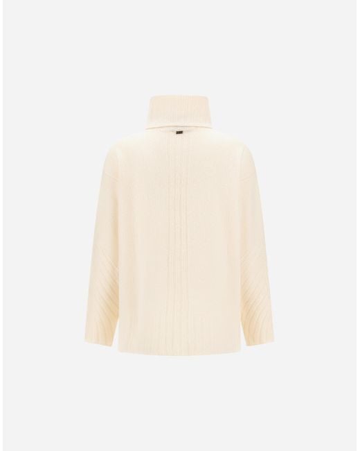 Herno White Turtleneck Sweater