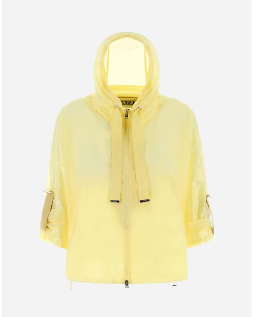 Herno Yellow Iridescent A-line Jacket