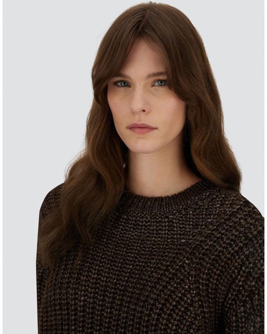 Herno Black Cobbed Blown Alpaca Wool Jumper