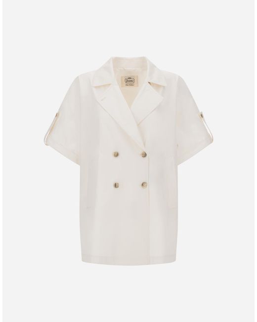 Herno White Dean Poncho