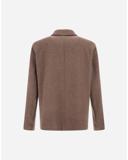 Herno Brown Soft Recycled Wool Field Jacket for men