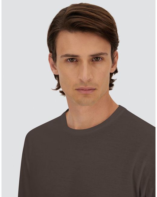 Herno Gray Jersey Crepe T-Shirt for men
