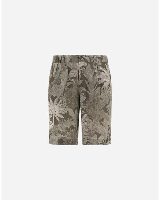 Herno Gray Cargo Shorts for men