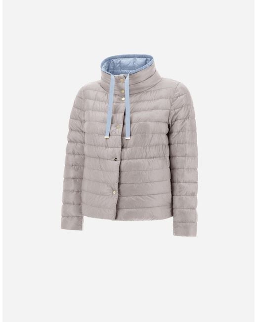Herno Blue Reversible Cape