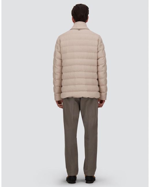 Herno Natural Wool-Blend, Viscose And Suede-Effect Blazer for men