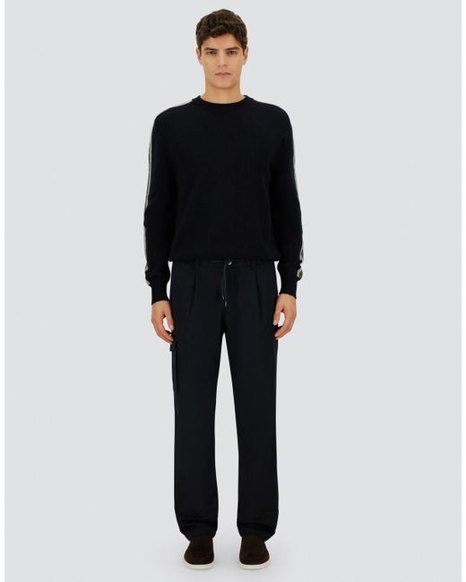 Herno Blue Resort Cargo Trousers for men