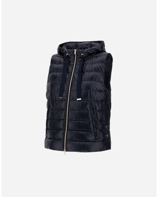SMANICATO IN NYLON ULTRALIGHT E MONOGRAM LUREX di Herno in Blue