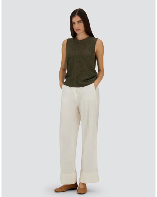 Herno White Cigarette Trousers