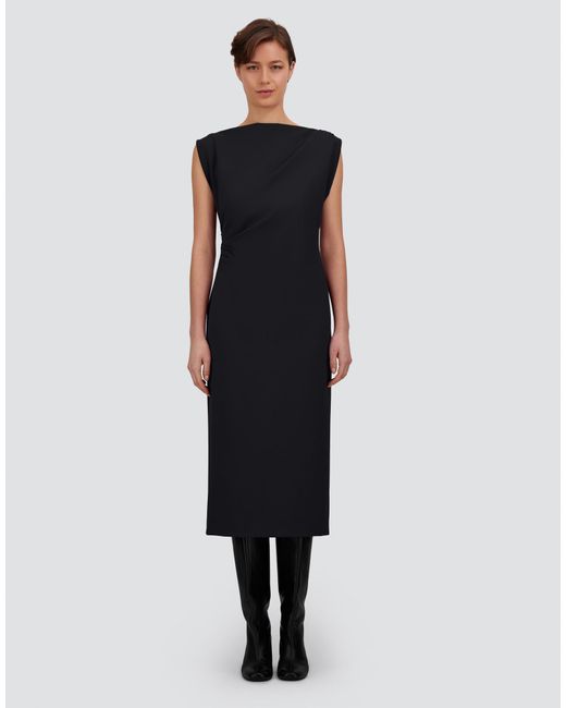 Herno Black Bi-Stretch Fabric Dress