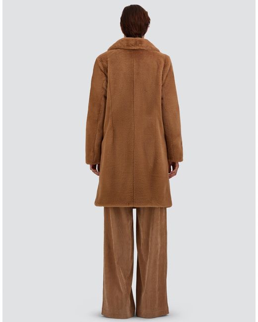 Herno Brown Alpaca Jacket With Fringing