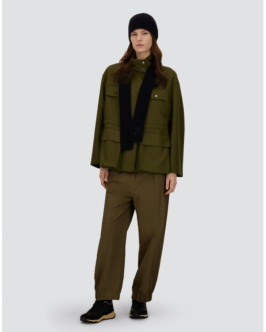 Herno Green Pure Wool Cloth Field Jacket