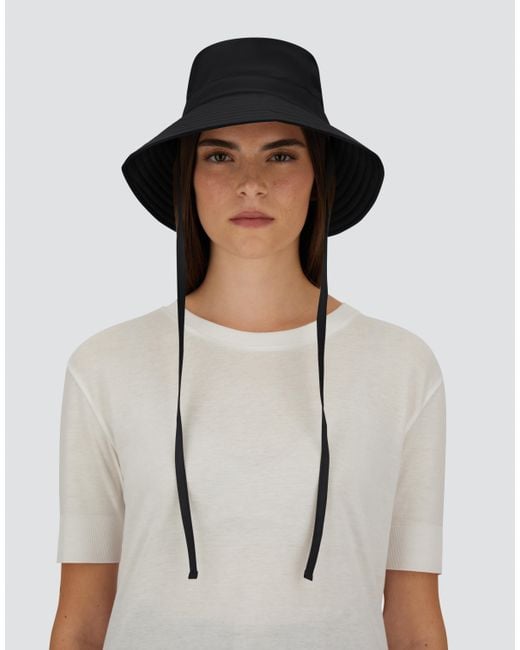 Herno Black Bucket Hat