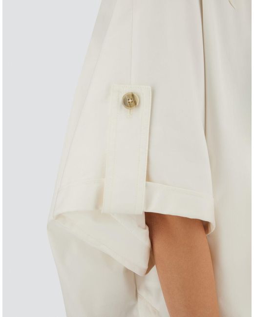 Herno White Dean Poncho