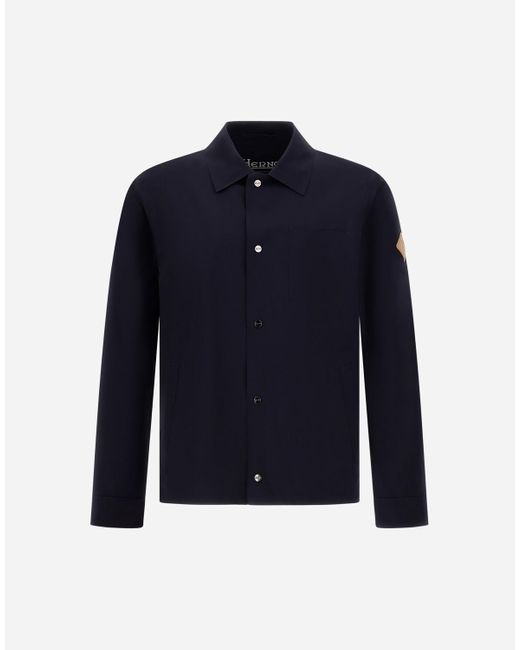 Herno Blue Chaqueta Camisera Para Hombre De Essence