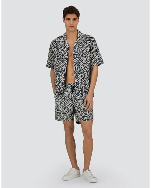 Herno Gray Resort Cotton Seasonal Print Shirt for men