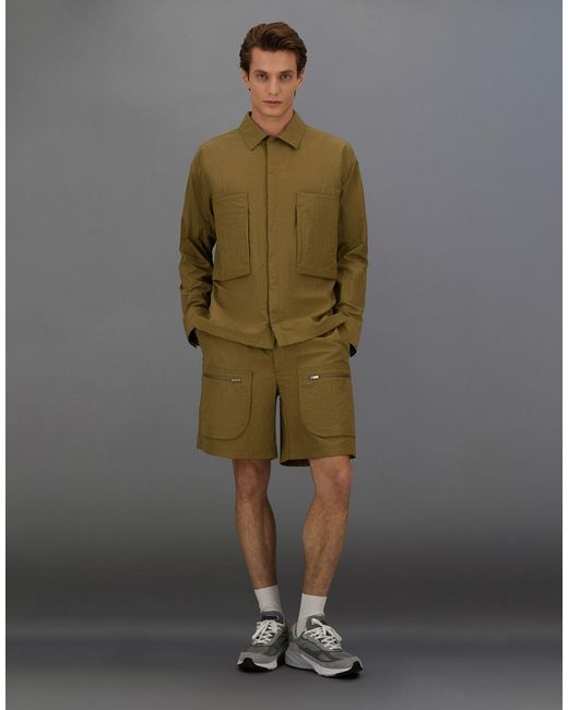 Herno Green Laminar Shacket