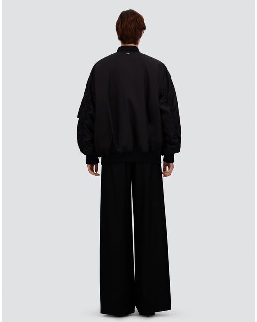 Herno Black Nylon Gabardine Bomber Jacket