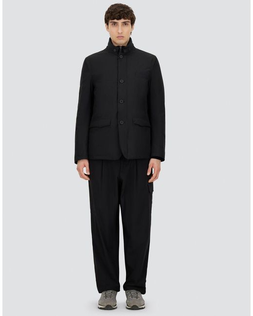 Herno Blue Blazer With Bib for men
