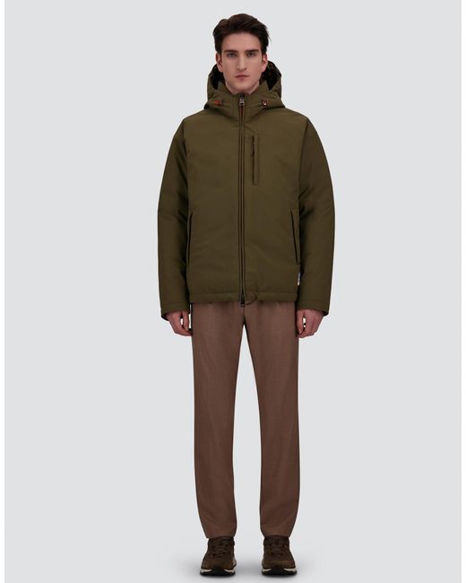 Herno Green Matte Twill And Gloss-Effect Nylon Jacket for men