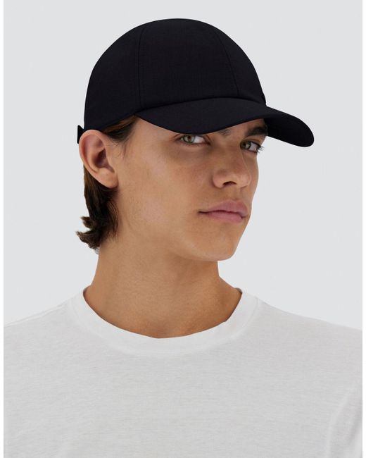 CAPPELLO DA BASEBALL IN RAIN WOOL KNIT di Herno in Blue da Uomo