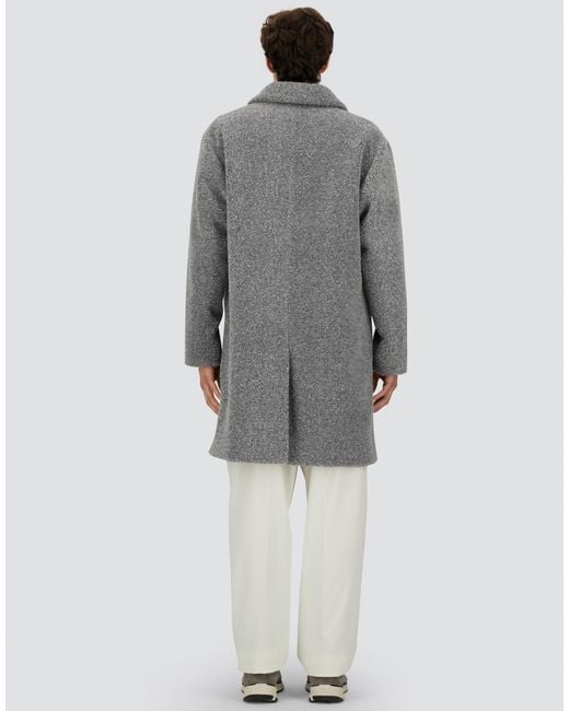 Herno Gray Melange Teddy Coat for men