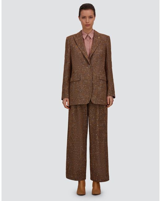 Herno Brown Baby Alpaca And Wool Blazer