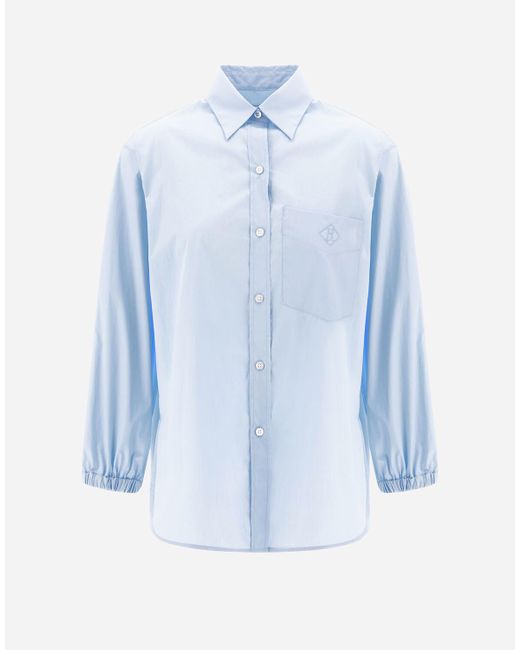 Herno Blue Cotton Shirt