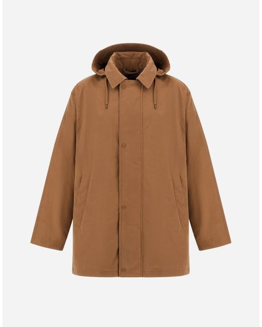 Herno Brown Short Parka for men