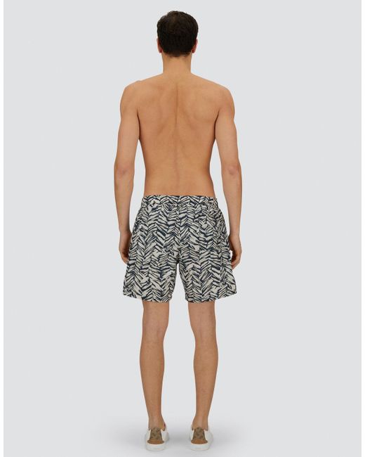 Herno White Resort Nylon Seasonal Print Swim Shorts for men
