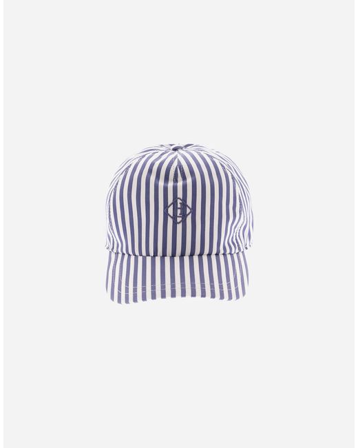 Herno Baseballkappe Aus Striped Popeline in Blue für Herren