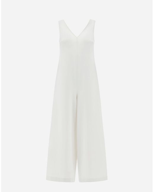 Herno White VISCOSE EFFECT JUMPSUIT