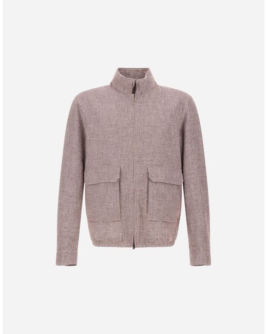 Herno Red Bomber Jacket for men