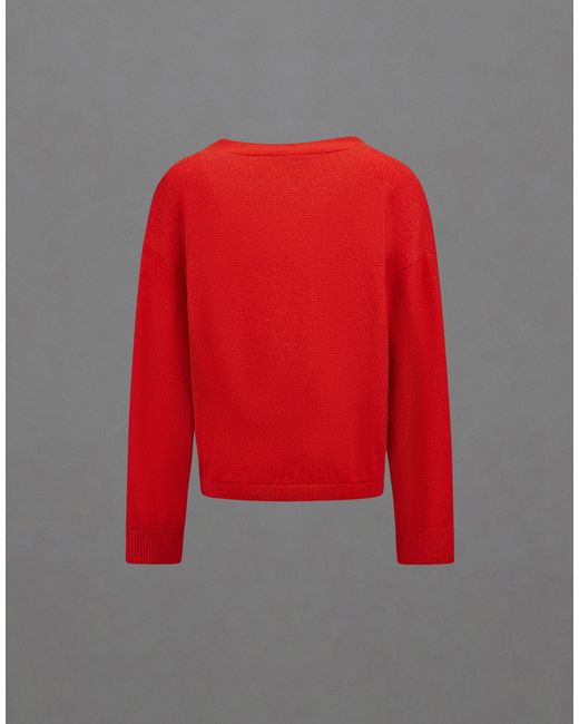 Herno Red Laminar Cardigan