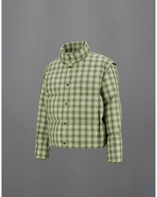 Herno Green Laminar Check Woven Jacket