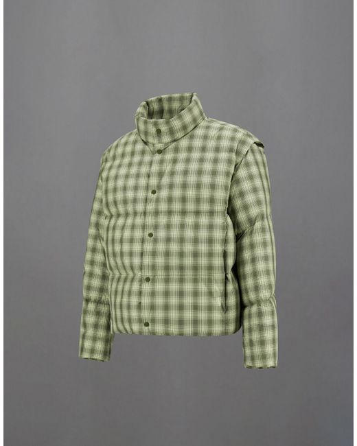 Herno Green Laminar Check Woven Jacket