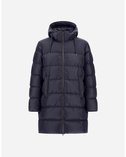 Herno Blue Long Jacket for men