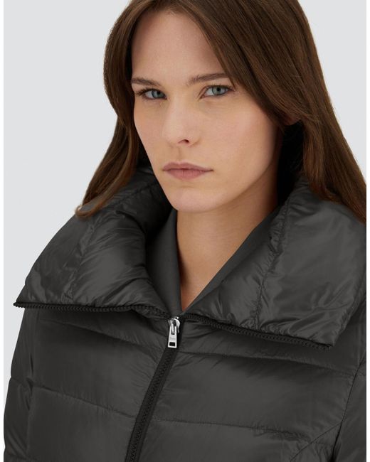 Herno Gray Lange Jacke Aus Nylon Ultralight