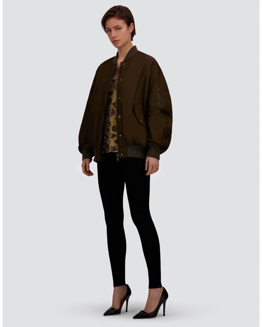 Herno Brown Nylon Gabardine Bomber Jacket