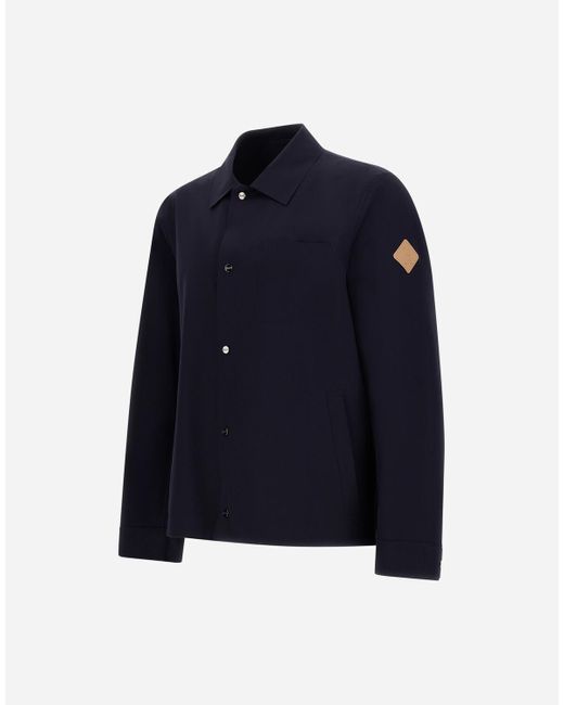 Herno Blue Chaqueta Camisera Para Hombre De Essence