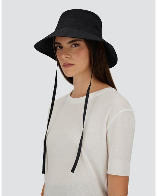 Herno Black Bucket Hat
