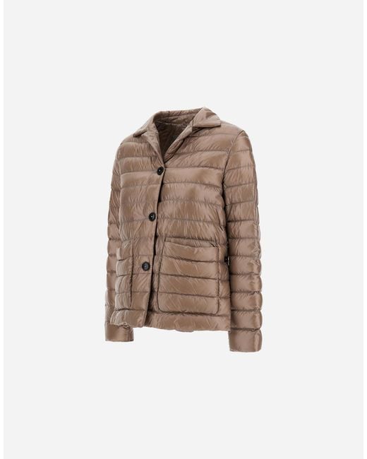 Herno Brown Nylon Ultralight Blazer