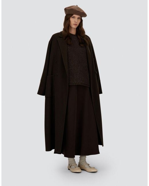 Herno Black Cobbed Blown Alpaca Wool Jumper