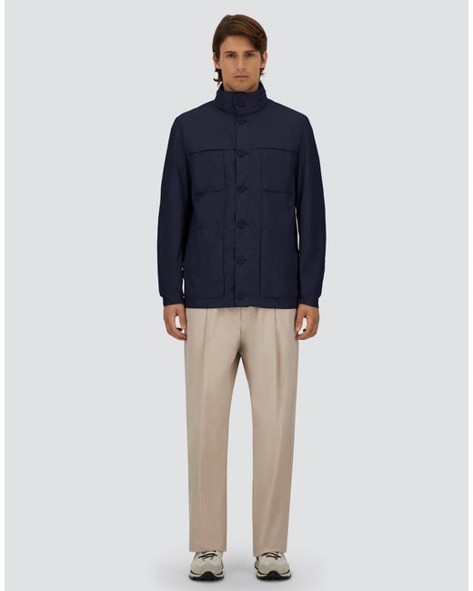 Herno Blue Ultralight Crease Field Jacket for men